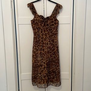 Romantic Animal Print Dress